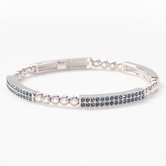 FINAL‎ STRETCH BRACELET, MONTANA by Touchstone Crystal by Swarovski ✨ NIB - Picture 1 of 2